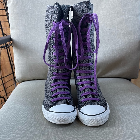 Converse All Star Chuck Taylor RARE Calf High sneaker Zip Junior US Size 1 - Picture 4 of 9